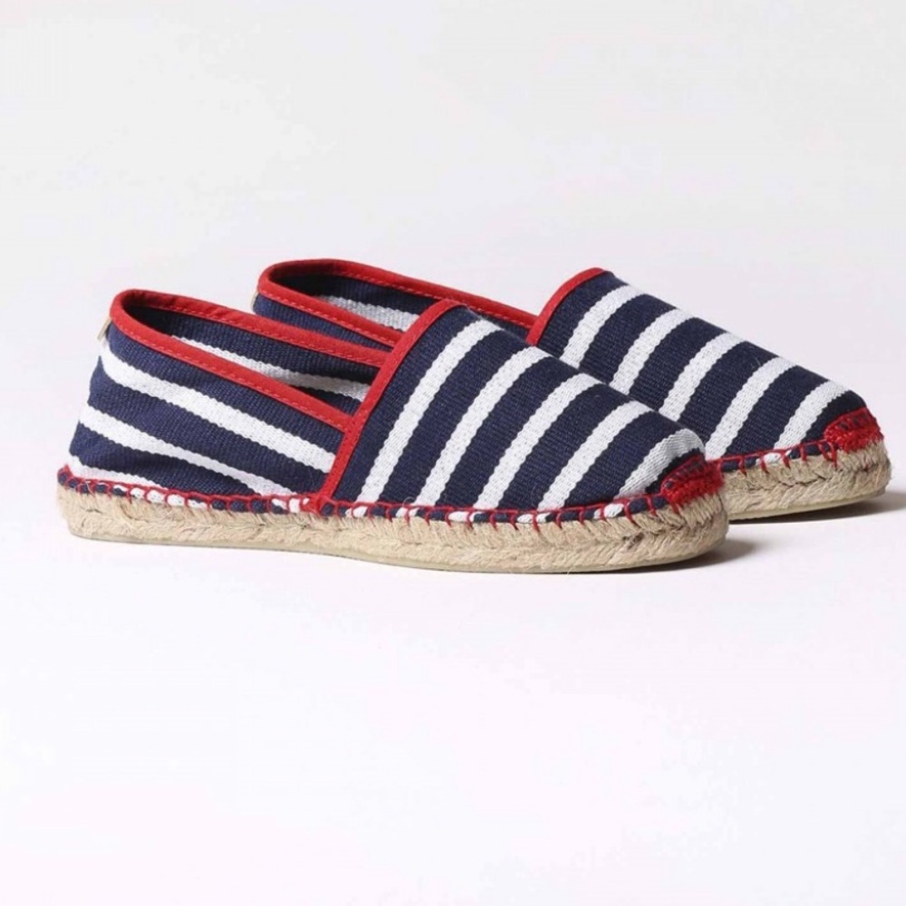 toni pons espadrilles size 40/ US 9 Blue White Stripes Hand Made In Spain